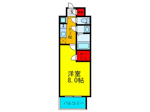 ﾜｰﾙﾄﾞｱｲ阿波座ﾊﾟｰｸｻｲﾄﾞ(902)の物件間取画像